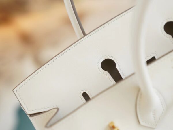 50169b6ae9f9649 Full Handmade Hermes Birkin Bag25CM CC10 Craie Jonathan Leather Gold Hardware