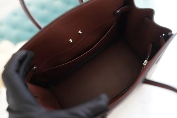50310845ef17c0e Full Handmade Hermes Birkin25CM Shadow 0G Rouge Sellier Swift Leather Women’s Bag