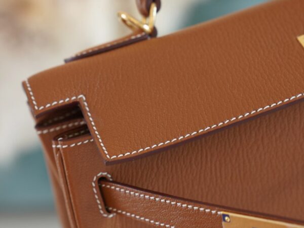 503b0d413acc553 God Factory Bags Hermes CK37 Gold Chevre Leather Kelly 32CM Gold Hardware