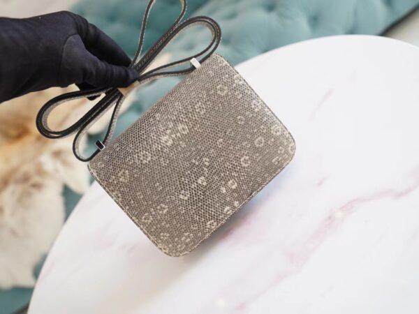 50a253edb537189 Full Handmade God Factory Bags Hermes Constance14cm Ombre Lizard Skin Silver Hardware