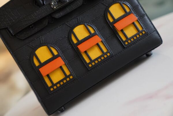 50a8453b9c321bc Wholesale Hermes Birkin House 20CM CK89 Black Four Leathers Black Hardware