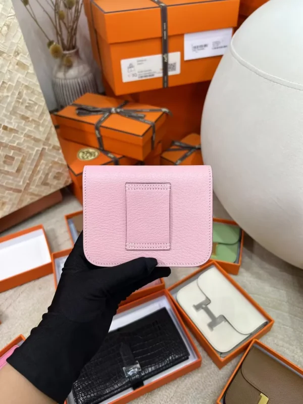 50b697b65e8c2c0-jpg Hermes 3Q Rose Sakura Chevre Leather Constance Slim Card Bag Silver Hardware