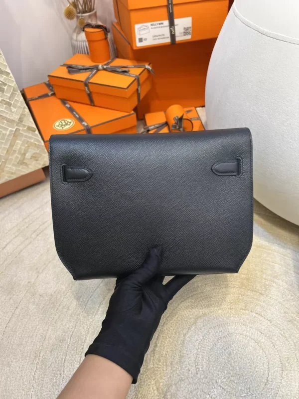 51d53b55bf40507-jpg Australia Sydney Hermes Epsom Kelly Depeches 25CM 89 Noir Silver Hardware