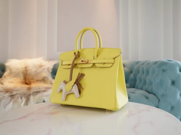 5243fbaaff1c9fb Handmade Hermes Birkin 25CM Epsom 9R Lime Gold Hardware