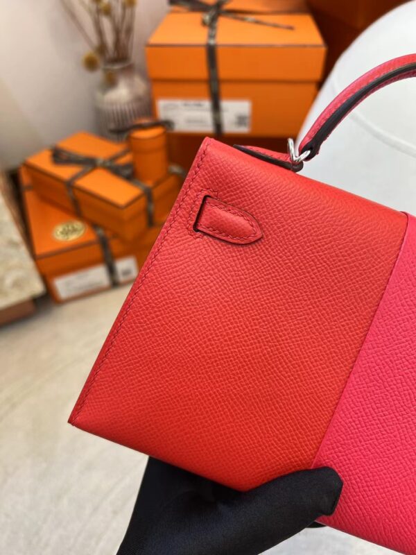 52c15dd8955e32e USA Los Angeles Hermes Three Colors Epsom Mini Kelly 19CM Silver Hardware