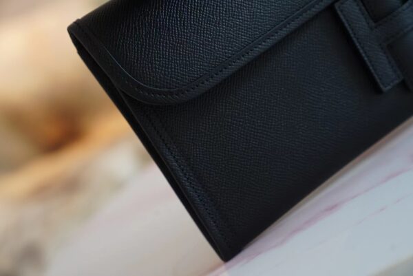 52da819f7378e01 God Factory Bags Factory Hermes CK89 Black Epsom Leather Jige Clutch Bag Wallet