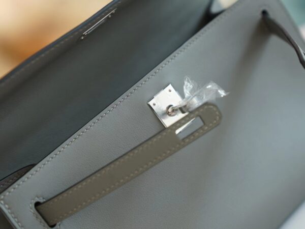 5311cba452b5054 God Factory Bags Factory Hermes 0L Gris Meyer Swift Leather Kelly Pochette22cm Silver Hardware