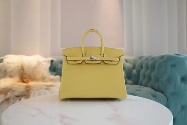 5362a9a789cf5d8-1 Full Handmade Hermes Birkin Bag25CM 1Z Jaune Poussin Togo Leather Silver Hardware