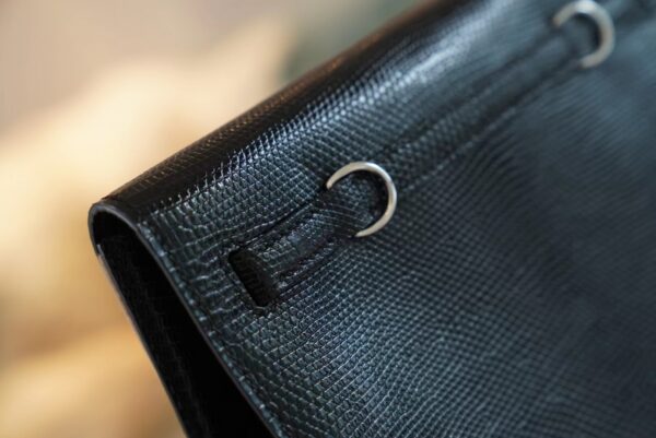 546590d6d5a4584 Hand Stitching Hermes CK89 Nior Lizard Leather Kelly Danse 22CM Silver Hardware