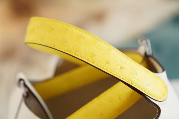 55649f77f55c594 God Factory Bags Hermes Picotin lock Touch18CM Craie & Lemon Yellow TC Leather/Ostrich Handles