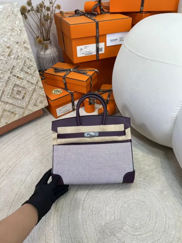 5570c07c89921fc-jpg-1 Hong Kong Birkin 25CM Toil Canvas / Leather N5 Cassis Silver Hardware