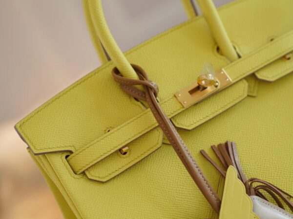 577482968ca7f32 Handmade Hermes Birkin 25CM Epsom 9R Lime Gold Hardware