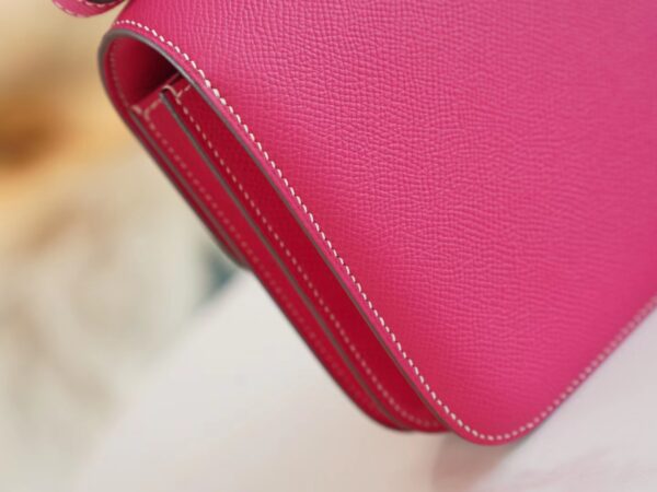 5791a5cceeb0d79 Wholesale God Factory Bags Hermes Constance 19CM E5 Rose Tyrien Epsom Leather Silver Hardware