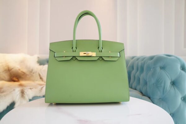 57c51e0fd0f0cf7-1 Wholesale Hermes Birkin30CM 3i Vert Criquet Epsom Leather Gold Hardware