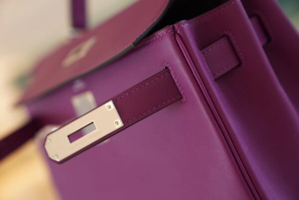 587fd62a04ffbc6 God Factory Bags Factory Hermes P9 Anemone Swift Leather Kelly 28CM Silver Hardware