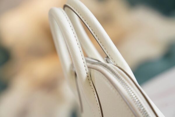 59b7d05a425a93e New Arrival Hermes Mushroom Chevre Leather Mini Bolide 18CM Silver Hardware