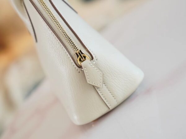 59bab4d18b38c41 Fashion God Factory Bags Hermes Mini Bolide18CM C10 Craie Chevre Leather Gold Hardware