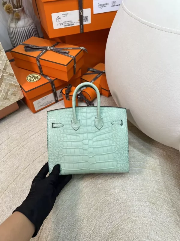 5a529dece618006-jpg Full Handmade Hermes Birkin Sellier 20 Matte Alligator 6U Vert D’eau Gold Hardware