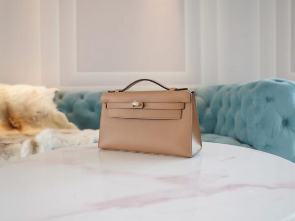 5a86481410a41b8 Wholesale Hermes Kelly Pochette22CM 0M Chai Swift Leather Gold Hardware