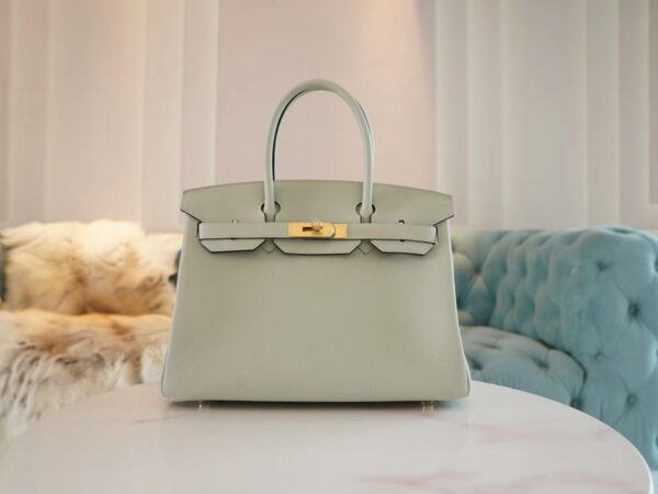 5b7c04aca877094-1 God Factory Bags Hermes Factory Birkin 30CM 0W Gris Neve Togo Leather Gold Hardware