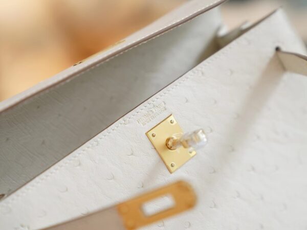 5bf8c1184eec4ff Thailand Bangkok Hermes Kelly Danse 22CM Ostrich Leather 8L Beton Gold Hardware