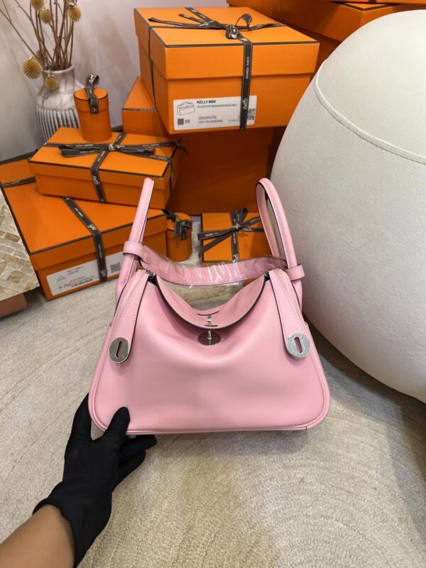 5c014a8c301cd87-1 Hermes Shop Lindy 26CM Swift Leather 3Q Rose Sakura Silver Hardware