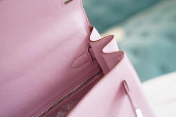 5ce231c5583c03f Hermes Boutique Kelly Bag28CM X9 Mauve Sylyestre Swift Leather Silver Hardware