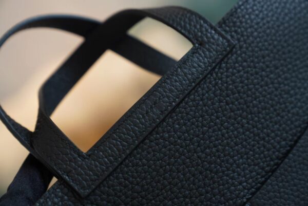 5d0d87fe0d598d3 God Factory Bags Hermes CK89 Black Clemence Leather Halzan Mini 20CM Silver Hardware
