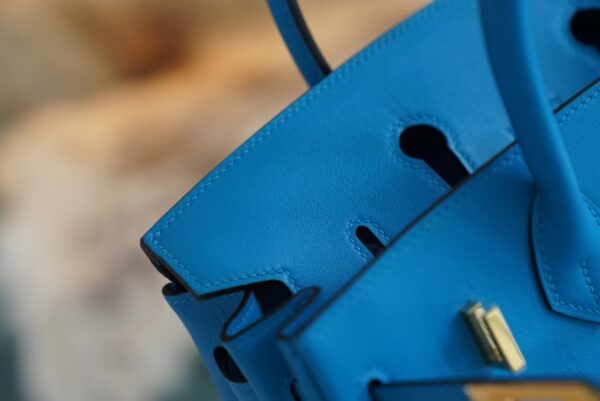 5d185d5dec42f85 God Factory Bags Hermes B3 Blue Zanzibar Birkin 25CM Swift Leather Gold Hardware