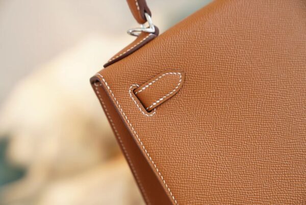 5d2906305783f36 God Factory Bags Hermes CK37 Gold Kelly 28CM Epsom Leather Women’s Bag Silver Hardware