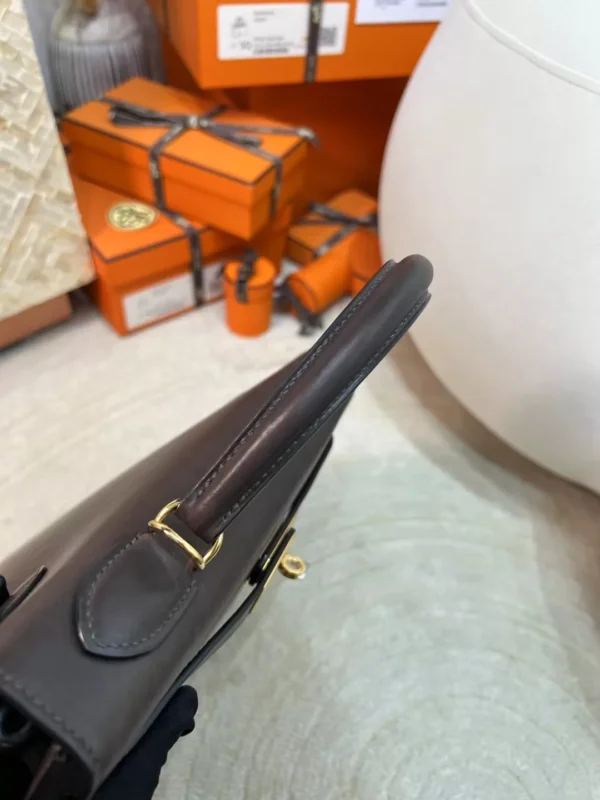 5d70a8f608f4440-jpg Hermes 46 Ebene Barenia Leather Kelly Sellier 32CM Gold Hardware
