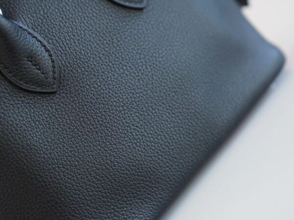 5d9bf32f8c8d5c4 Hand Stitch Hermes Mini Bolide18CM CK89 Black Evercolor Leather Silver Hardware