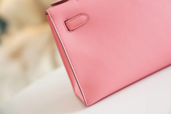 5e66d10fae20fcc God Factory Bags Hermes Kelly Pochette22cm K4 Rose D’ete Swift Leather Gold Hardware