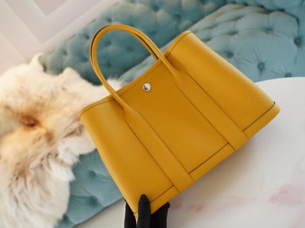 5ec09d41224435d God Factory Bags Factory Hermes Garden Party30CM 9D Amber Negonda Leather Silver Hardware