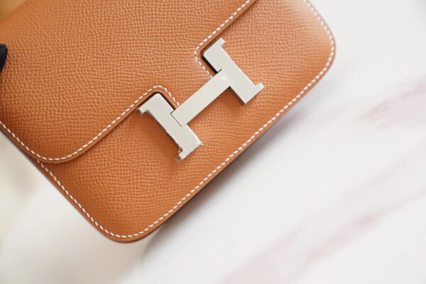 5efc2ccf5c09279 God Factory Bags Hermes Factory Constance14cm CK37 Gold Epsom Leather Silver Hardware