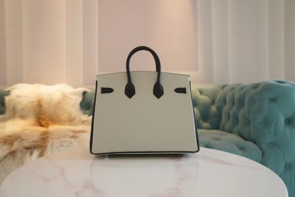 5fb703f54c1c910 God Factory Bags Factory Hermes C80 Gris Pearl/CK89 Black Chevre Leather Birkin25CM Silver Hardware