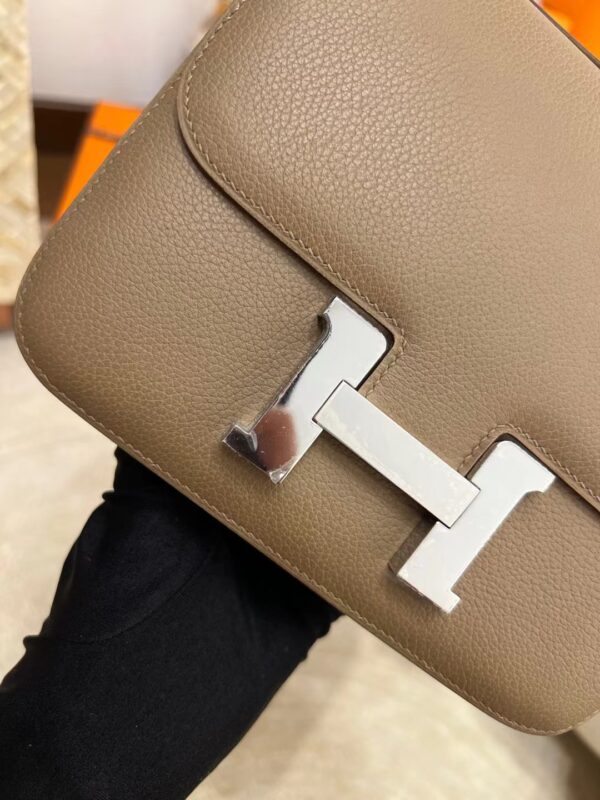 6033ccc9a2796ea Canada Toronto Hermes Constance 19CM Evercolor D0 Beige De Weimer Silver Hardware