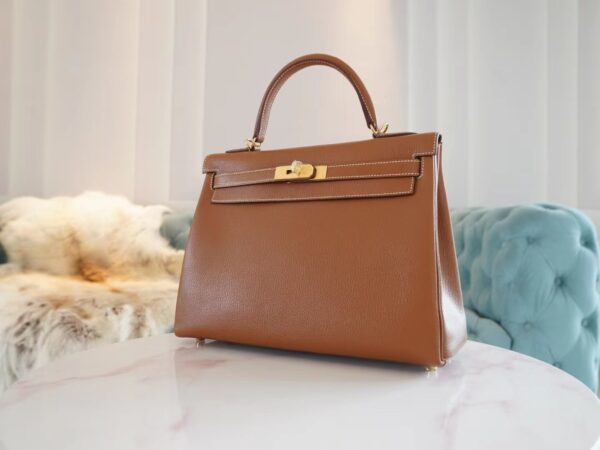 6057bc1fe33f9de God Factory Bags Hermes CK37 Gold Chevre Leather Kelly 32CM Gold Hardware