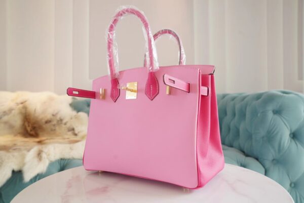 61949f652dd55c7 God Factory Bags Hermes 1Q Rose Confetti/E5 Rose Tyrien Epsom Leather Birkin30CM
