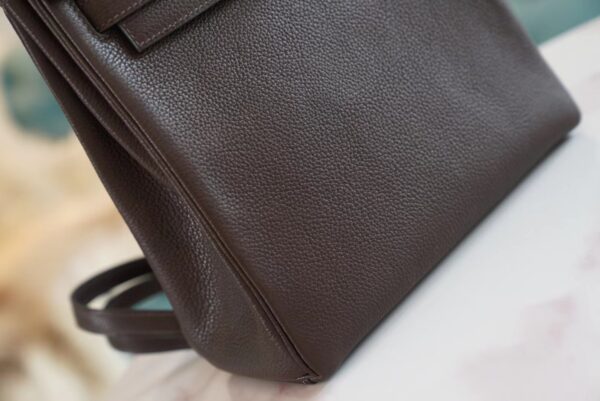 61cae2233a7ff43 Full Handmade Hermes Kelly Ado 22cm Backpack 46 Ebene Barenia Faubourg Gold Hardware
