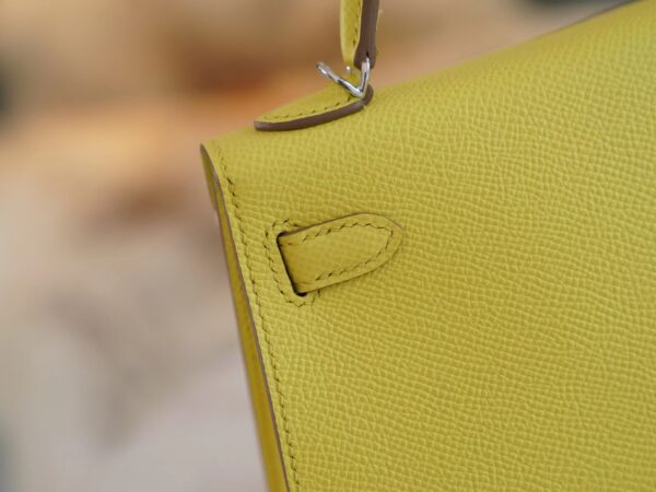 626b2cf926776cd USA Los Angeles Hermes Mini Kelly 19CM Epsom 9R Lime Silver Hardware
