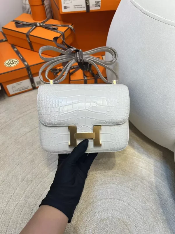 63adef9d792f7c7-jpg-1 Hermes Constance 19CM 8L Beton Matte Alligator Crocodile Gold Hardware
