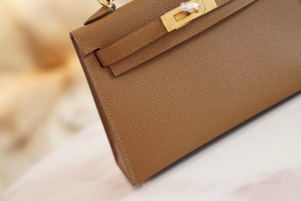 63f1ad76ca53742 God Factory Bags Factory Hermes 3G Alezan Mini Kelly19CM Epsom Leather Gold Hardware
