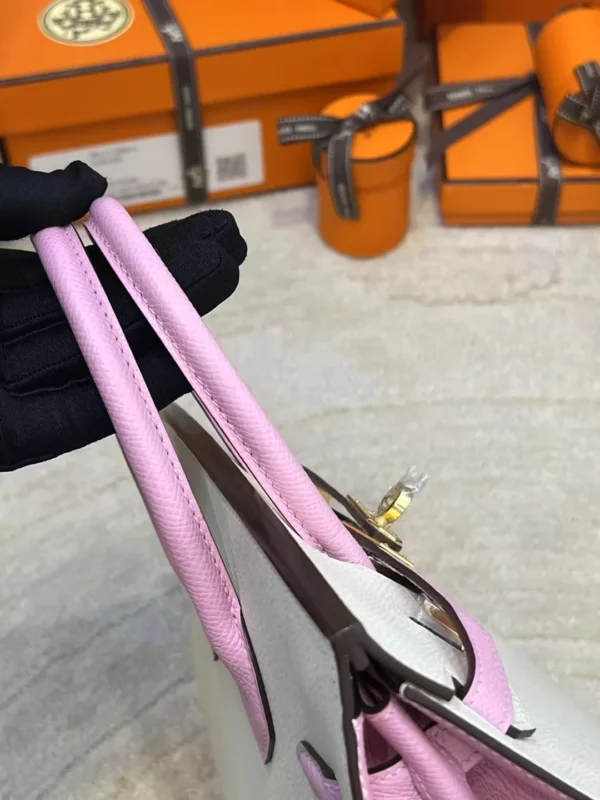 641aa6ee97ec693-jpg Hermes Epsom Birkin Sellier 25CM 10 Craie/ X9 Mauve Sylvestre Gold Hardware