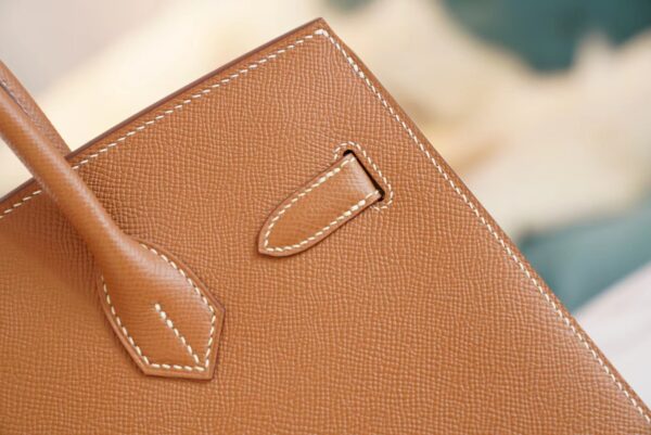 642ad730b408078 Hand Stitch Hermes Birkin Bag30CM CK37 Gold Epsom Leather Gold Hardware