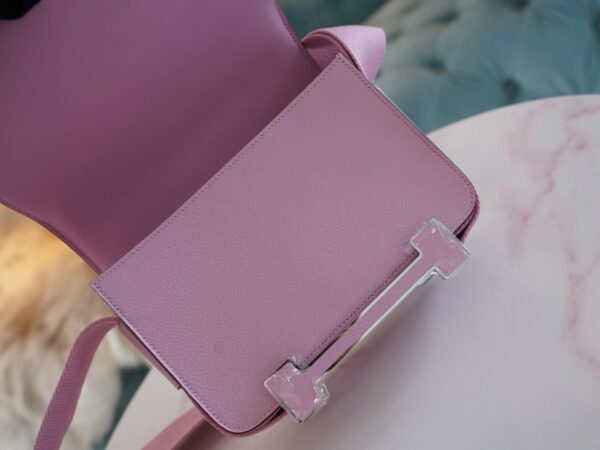 646633b6fa6e895 Hermes Bag Price Geta 20CM Chevre Mysore X9 Mauve Sylvestre Silver Hardware