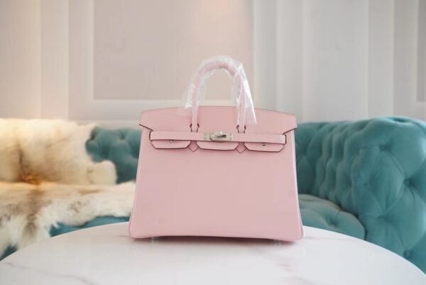 God Factory Bags Hermes Birkin Bag25CM 3Q Rose Sakura Swift Leather Silver Hardware