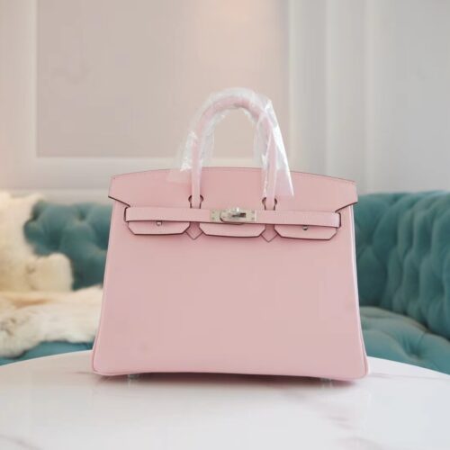 God Factory Bags Hermes Birkin Bag25CM 3Q Rose Sakura Swift Leather Silver Hardware