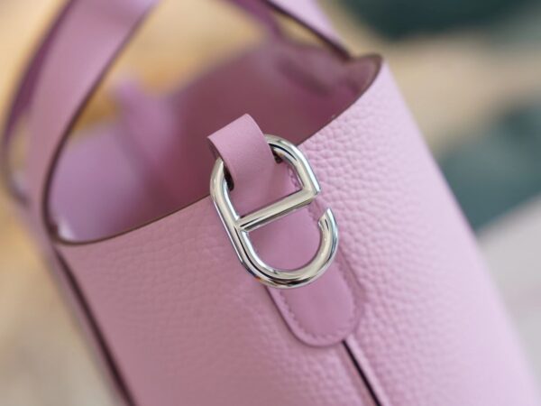 65a67924022c0b8 Hand Stitching Hermes Clemence In The Loop Pouch X9 Mauve Sylvestre Silver Hardware