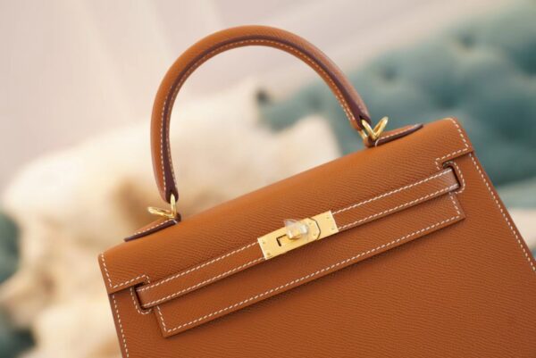 660668e47dcb4cb God Factory Bags Hermes Factory CK37 Gold Epsom Leather Kelly 25CM Gold Hardware